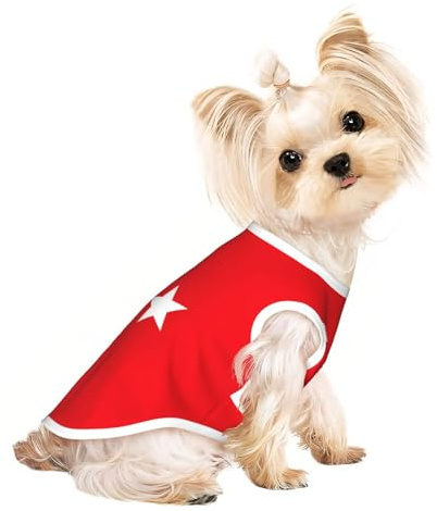 Hundebekleidung mit Flagge der Türkei, weicher und leichter Pullover für kleine und mittelgroße Hunde, Welpen und Katzen, gemütliche Haustierjacke für Herbst / Winter / Frühling