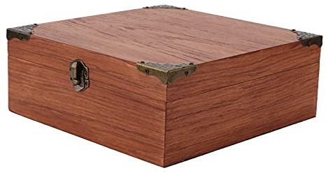 Bewinner Humidor de Escritorio con Tapa de Vidrio Templado, Caja de Cigarros Hecha a Mano de Cedro Español con Humidificador, Divisor y Base Antideslizante