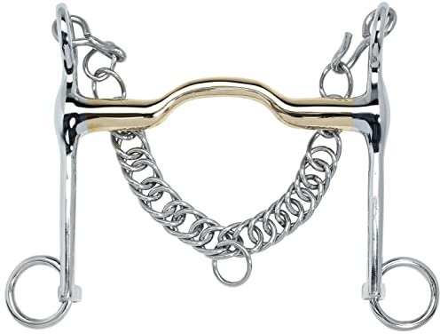 Busse Dressurkandare KAUGAN®, extra dünn, Edelstahl-Anzüge 14,5cm /14mm