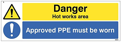 Caledonia Schilder 14561 M Zeichen, Gefahr Hot funktioniert Bereich zugelassen, Schutzbekleidung zu tragen
