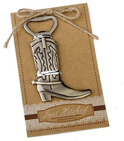 Cowboy Boot Bottle Openers with Exquisite Packaging, 12 Pcs Boot Bottle Opener Beer Accessories Metal Stainless Steel Bottle Openers,Best Groomsman Gift