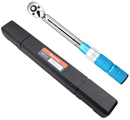 HIOD Clé Dynamométrique Lecteur Carré 1/4 inch & Lecteur 3/8 inch & 1/2 inch Clé à Valeur de Couple Préréglée,1/2-Inch-Drive(40-210Nm)