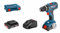 Bosch Professional 18V System Akku Bohrschrauber GSR 18V-28 (max. Drehmoment (weich/hart): 28/63 Nm, inkl. 2x 2.0Ah Akku, Ladegerät GAL 18V-20, L-Case)