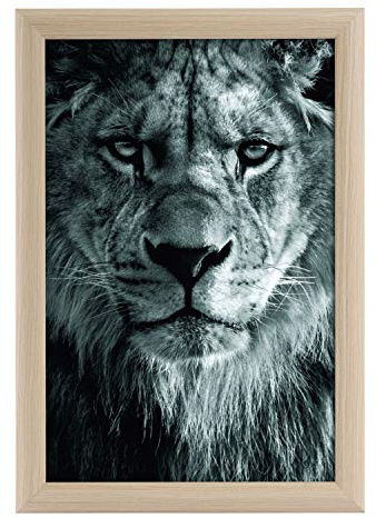 goldbuch - 92 0765 - Toscana - Cadre photo en bois - Pour photo au format 20 x 30 cm - Cadre portrait avec support et support mural - Cadre simple en MDF - Nature