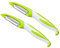 Aiqeer 2 Pezzi Pelaverdure Girevole Multifunzionale, Peeler Frutta in Acciaio Inossidabile, Dritto Pelapatate, Multifunzione Tagliaverdure e Affettaverdure (Verde)