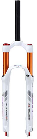 TYXTYX 26 27,5-Zoll-Fahrradgabel MTB-Radfahrgabeln, 120 mm Federweg 1-1/8Leichtmetalllegierung - Schwarz/Weiß