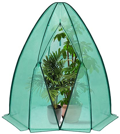 WOLTU Greenhouse Outdoor, PE translucent tomato greenhouse for winter protection, Weatherproof Multi-purpos Plant shelt, suitable for gardens, balconies, 200x240cm, Green