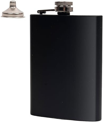 Fiaschetta in acciaio inox da 236 ml con imbuto, piccola fiaschetta da whisky