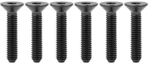 KONGNY 6 Stück Titanschrauben M3x6/8/10/15mm Senkkopfschrauben, Schwarz, M3,10mm