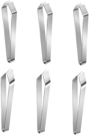 Mikinona 6pcs Stainless Steel Fish Bone Tweezers and Hair Remover Set Precision Kitchen Tools Flat and Slanted Tips for Removing Fish Bones and Hair Suitable for Home Cooking and Culinary Use
