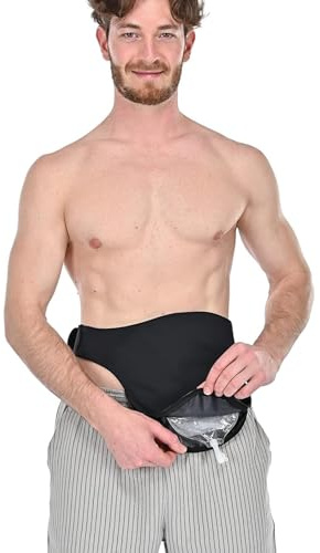 Weiche Beutelabdeckungen für Kolostomiebeutel, wasserdichter Stomabeutel-Abdeckungsgürtel, waschbarer Stoma-Urostomie-Ileostomie-Auslaufsichere Geruchsmaskierung für Männer und Frauen, Tarngürtel für