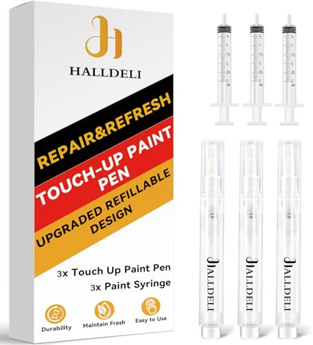 Halldeli Ausbesserungsstift, nachfüllbarer Lackstift, für Wandreparatur, Möbel, Schrank, Holzboden, Fenster, Kratzer, Ausbesserungen und Abdeckungen, Farbaufbewahrung, 6 ml (3)