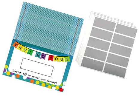 SEWACC 50blätter Scratch off Karten Leere Kratzkarten Für Junge Mädchen Klassenpreise Geburtstagskarten Und Partydekorationen Kreativ Für Bastelprojekte Und Aufregende Überraschungen