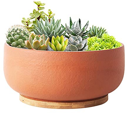 Blumentopf aus Ton Blumen-Pflanzgefäße, Blumentopf, Behälter mit Ablaufloch | Pflanzgefäße mit Blumen für Gärten, Terrassen, Balkone
