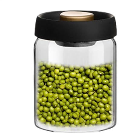 Contenedor De Conservación De Granos De Café, Botella De Vidrio Hermético, Taza De Café Sellada Con Sello Polvo Y Pala Contenedor De Café Grande Recipiente De Café Sellado Al Vacío Botella De