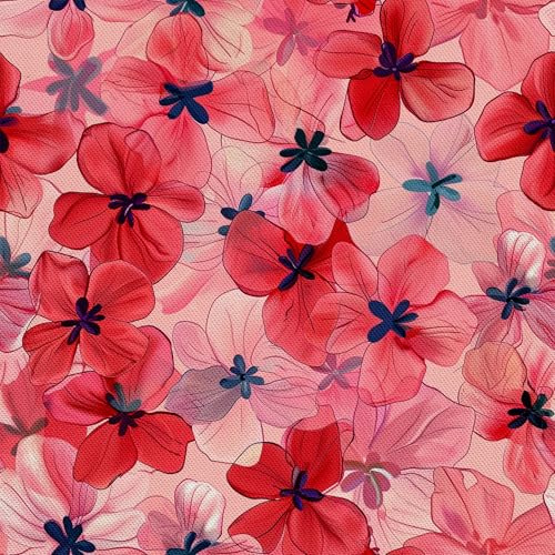 HEKO PANELS Stoff Oxford wasserdicht, Blumen, 1 Meter 155 x 100 cm | Dekostoffe zum Nähen und Handwerken, blickdichte Möbelstoffe, Nähstoffe DIY, als Meterware erhältlich