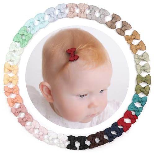 JOYOYO Lot de 40 pinzas para el pelo para bebé - Tamaño pequeño - 3,5 cm - Pequeñas pinzas para el pelo especialmente diseñadas para el cabello fino de los recién nacidos