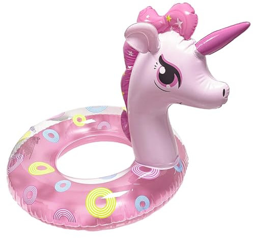 Einhorn Schwimmring, Darryy Schwimmtiere Einhorn, Einhorn Schwimmtier, Pool Einhorn Schwimmreifen, Schwimmparty, Sommer, Strand (Rosa Kreis, 70)