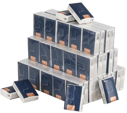 Obstnny Confezione da 100 fazzoletti per il viso da viaggio, 4 veli tascabili sfusi