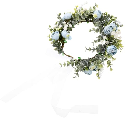 OATIPHO 1Stück Brautkranz Haarreifen aus Blumen für Hochzeiten und Verlobungen Eleganter Haarschmuck Blau für Besondere Anlässe und Bühnenaufführungen