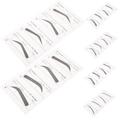 Gatuida 6 pièces Kit de Pochoirs Sourcils Usage Unique Maquillage Autocollants Modèles Sourcils pour Femmes Dessin Précis et Pratique Différentes Formes pour Débutantes et Maquillage