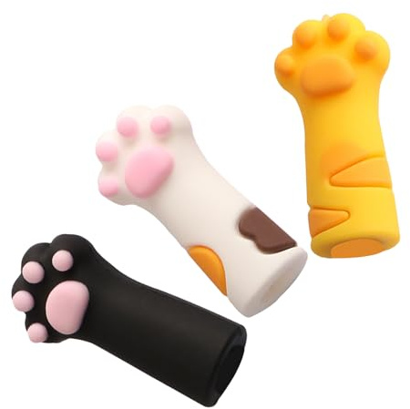 SILENRADAWN Funda para Pinzas y Tijeras de Pedicura 3 Piezas de Silicona Flexible en Colores Surtidos, Protector de Herramientas para Cutículas, Cubierta Resistente y Práctica para Cuidado