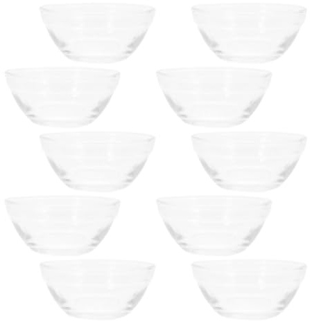 BESPORTBLE Tazones de Vidrio Pequeños para Postres 10 Unidades Resistentes Apilables para Helados y Bocadillos en Hogar