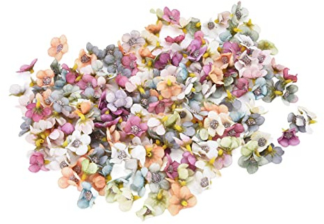 POENVFPO 200 St Bröllopsduk Litet Blomhuvud Vacker Blandning DIY-simuleringsblommor för Födelsedag Bröllopsdop