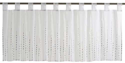 Elbersdrucke Helio 07 Bistro Curtain Polyester 48 x 140 cm White/Grey