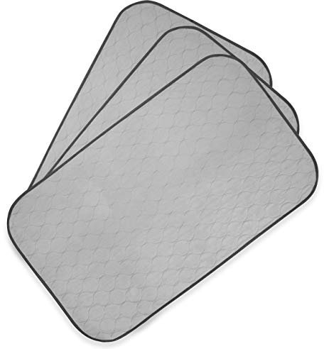 Pet Magasin Sehr saugfähige, Wiederverwendbare und waschbare Trainingspads für Haustiere mit wasserdichter Unterseite (3 Stück), grau, passend für Standardkäfig, M 83,8 cm x 50,8 cm (3 Stück)