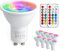VARICART GU10 Farbwechsel LED Lampe, 5W Dimmbar 12 Farbig LED Glühbirne mit Fernbedienung, Kaltweiß 6000K & RGB Spot Licht, 50W Gleichw. für Wandleuchte, Schienenleuchte Home Dekoration (8-er Pack)