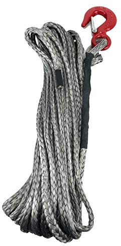 RopeServices UK 10mm Dyneema SK75 Synthetic 12-Strand Winch Rope x 15m With Hook Off Road ATV
