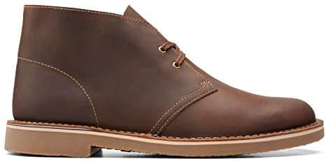 Clarks Herren Desert Boot Bushacre 3 Chukka-Stiefel, Beeswax, 43 EU