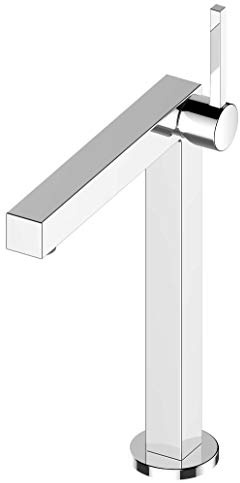 KEUCO Waschtisch-Armatur chrom für Waschbecken im Bad, Höhe 35,6cm, Einlochmontage, Design-Wasserhahn, Einhandmischer, Waschtischmischer, Edition 90