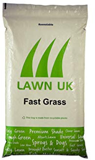 Fast Grass Seed Lawn UK - 3KG - Easy to sow - Fast to Grow & Germinate - 7-10 Days - Hardwearing - Affordable Price - for Small High Traffic Lawns - Quick Renovation