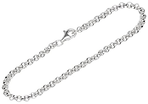 NKlaus Bracciale argento 925 22cm catena a piselli rotonda larga da donna 12246