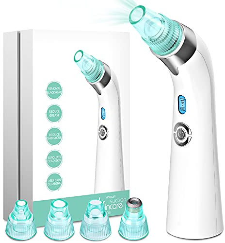 Blackhead Remover Vacuum - Pore Cleaner Usb Rechargeable Acne Comedone Extractor Tool Machine with 5 Adjustable Suction Power and 4 Replacement Probes