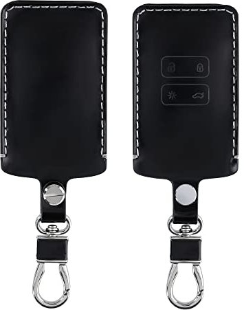 kwmobile Custodia Compatibile con Renault con 4 tasti Smart Key (solo Keyless Go) - Cover Chiavi Auto Protezione Copri Telecomando - Copri Chiave Copertura nero brillante