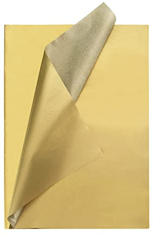 Decoupage Seidenpapier Gold Geschenkpapier - 50x70 cm - 20 Blatt