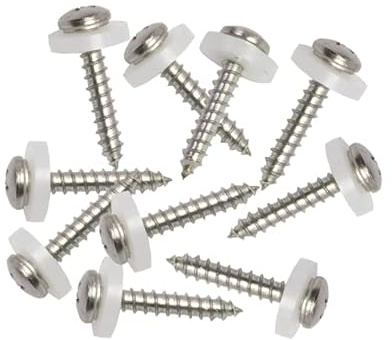 STROXX® Fensterbankschrauben m. Polyscheibe 200 Stück |3,9x22mm| A2 Niro Edelstahl | ähnl. DIN7981 | Linsenkopf | Kreuzschlitz | Bohrschraube | Blechschraube