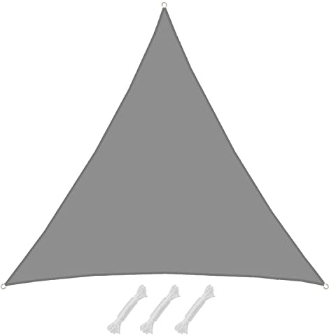 AMANKA Tenda Vela Triangolare Esterna 7x7x7 - Telone Impermeabile 98% Protezione UV per Giardino