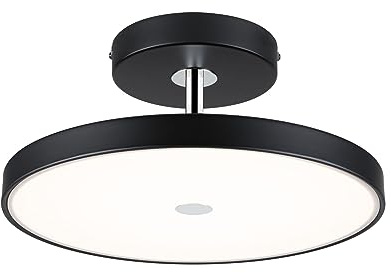Paulmann 96776 LED Deckenleuchte Smart Home Zigbee Hildor 2700K 2000lm 230V 25W dimmbar Schwarz matt, Chrom