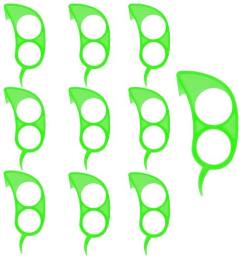 10uds Herramienta Peladora de Naranjas, Tipo Ratón Cortador de Cáscara de Cítricos Fácil Sujeción Removedor de Rebanador de Limón Vegetales Abridor de Frutas Utensilio de Cocina (Verde)