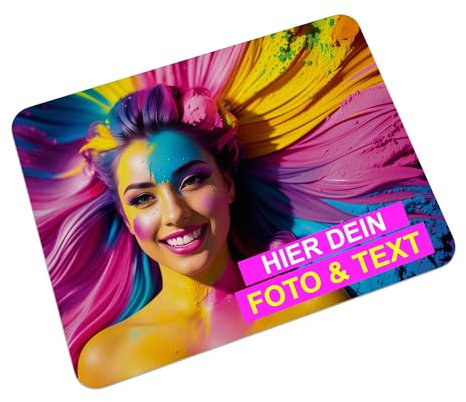 Kiwistar - Polymer-Schneidebrett 20x25cm - Polymer - selbst gestalten - Foto - Wunschtext - individuell Bedruckt - personalisiert - Geschenkidee - Schneidebrett mit Foto und Text
