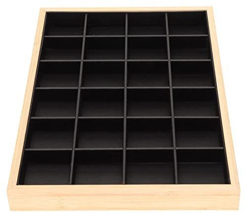 INIFLM Schmucktablett mit 24 Fächern, Schmuckaufbewahrungs-Präsentationstabletts, Mehrzweck-Stapelbares Schmucktablett, Schubladeneinsätze, Ohrring-Organizer für Frauen und Mädchen, Schmuckaufbewahrun
