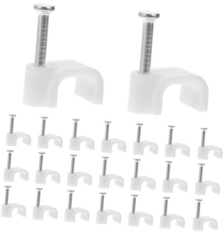 Angoily 300stücke Kabelklips Mit Nagel Für Ethernet-kabel Kabelnägel Aus Wandkabelclips Für Kabelbefestigung Kabelhalterclips Für Wand Kabelclips Für Kabelmanagement