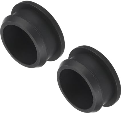 QUARKZMAN Tapones de Cierre de Silicona de Sellado 32.6mm Negro 2pcs | Tapón para Agujeros Silentblock Cubierta Tapa Ciego Tipo Empotrado Redondo para Estantes Armarios Gabinete Muebles