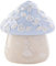 Disney Alice au pays des merveilles Boîte à bijoux en céramique bleu/beige en forme de champignon Produit sous licence officielle Chapelier fou, Tweedle Dum & Dee, lapin blanc, reine des cœurs et