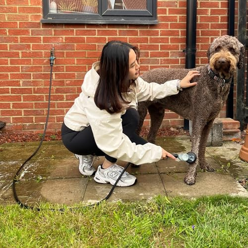 Mud Daddy® Tap & Brush Outdoor Cleaning Brush with Shampoo Dispenser, Dog Shower & Pet Washing Tool for Paws, Boots, Bikes & Garden Cleaning