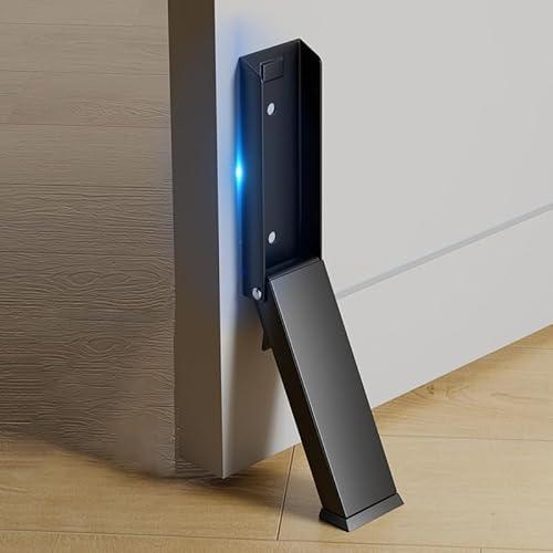 Yeelan Türstopper, Türstopper Edelstahl, Türfeststeller Boden Magnetisch mit Dem Fuß Betätigt, Türfeststeller Schwarz Schwer für Teppiche, Holzböden, Fliesen und Andere Böden